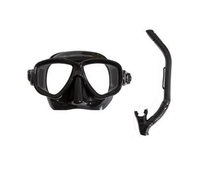 image of Pro Dive Adult Twin Lens Silicone Mask & Snorkel Set
