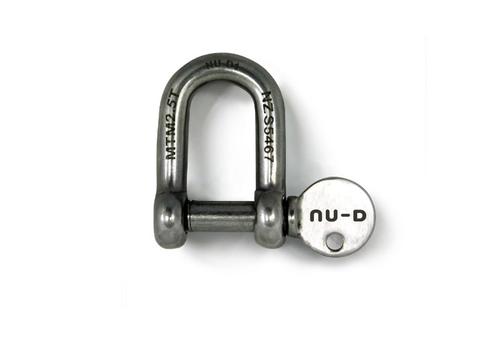 product image for Nu-D 10mm Stainless Steel DEE Shackle with Captive Pin